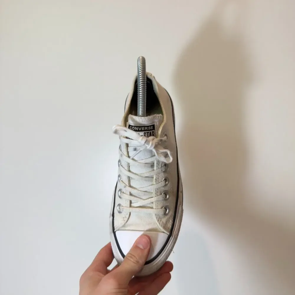 Converse Chuck Taylor All Star Womens 6 Low Top Platform White Canvas Sneakers